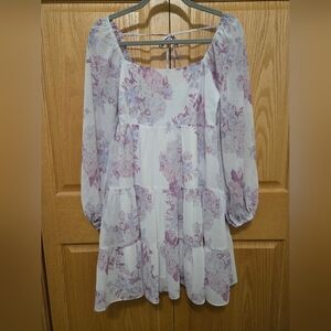 Lucy Paris Purple and White Floral Dress